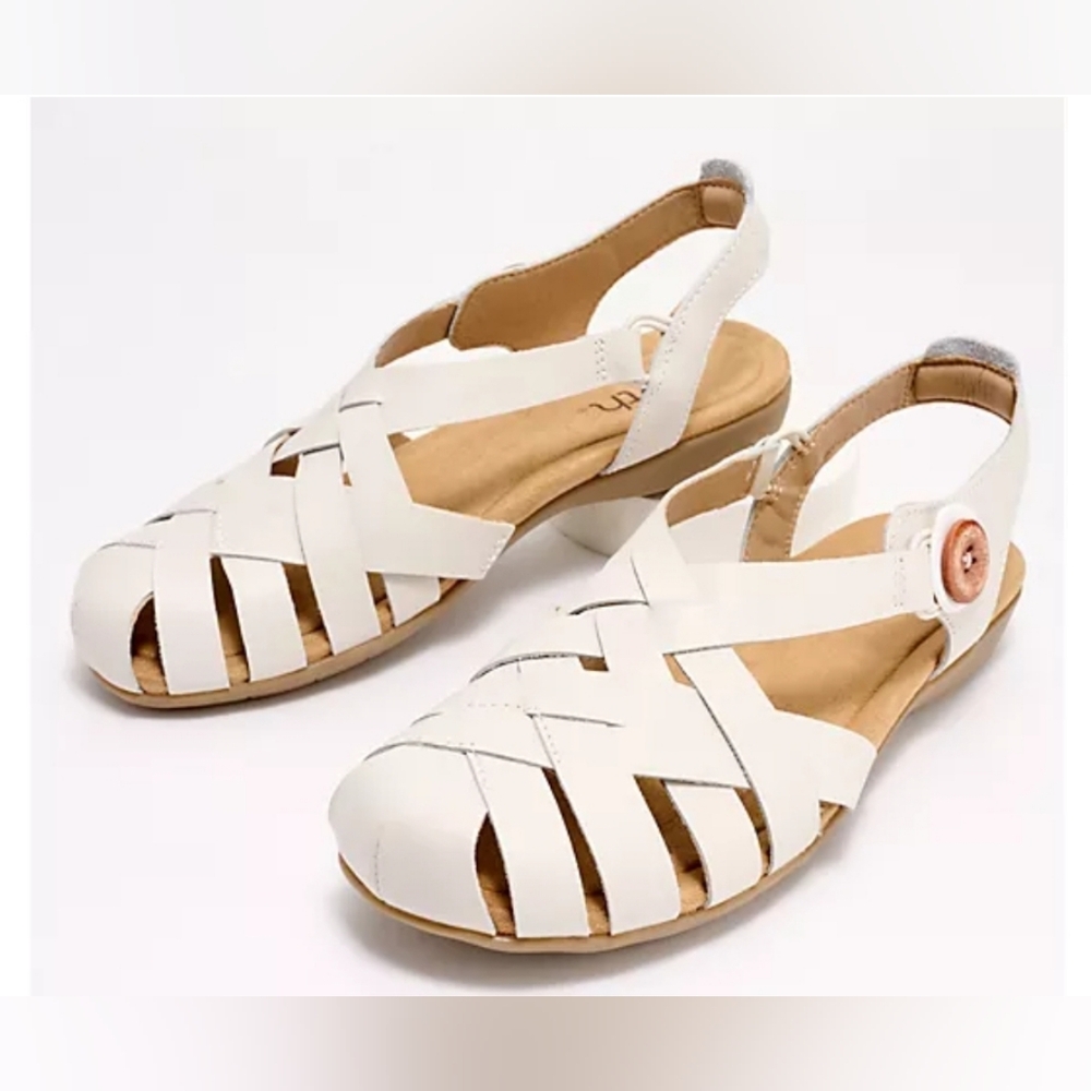 Earth Leather Fisherman Sandals- Belita (Ivory)
